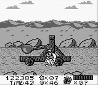 une photo d'Ã©cran de Asterix et Obelix (Game Boy) sur Nintendo Game Boy